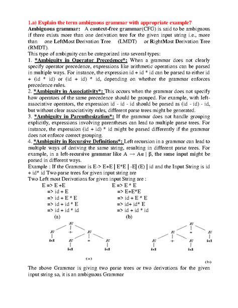 SET-2 - MODEL - 1) Explain the term ambiguous grammar with appropriate example? Ambiguous ... - ambiguous bets example