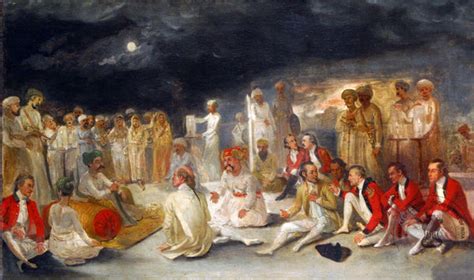 Warren Hastings meeting the Nawab of Oudh at Lucknow - Johan Zoffany ...