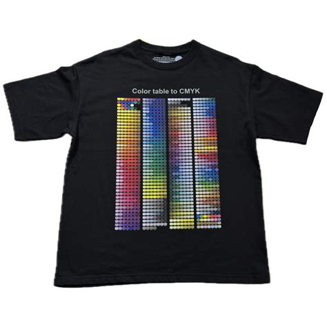 Color table to CMYK ビッグシルエットTシャツ Black | OIL MOUNT PRINTERS