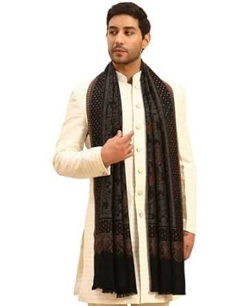 Buy Pashmoda Men Paisley Harmony Kaani Stole, Authentic Kashmiri Luxury ...