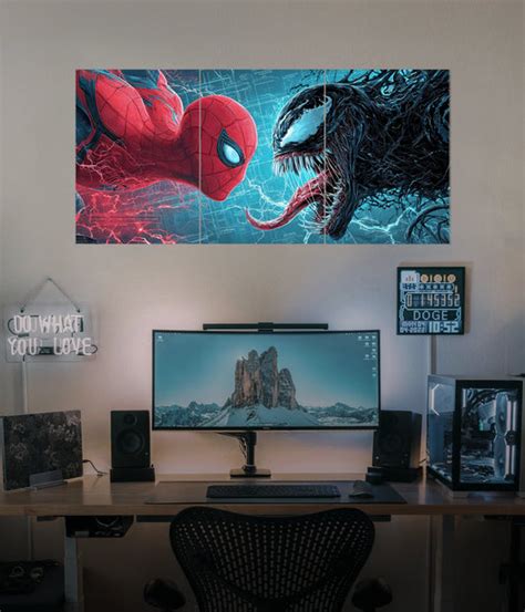 Superheroes Split Poster | DC & Marvel Heroes Split Posters | Everanta