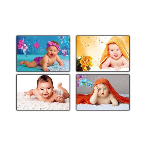 Generic Pnf Set of 4 Cute Babies (Baby) Wall Poster Waterproof ...