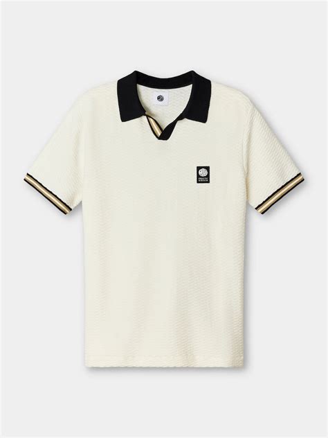 Buy Pretty Green White Stratosphere Knit Polo Shirt from Next India