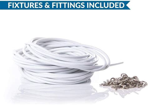 IPEAK White 5 Meter Curtain Wire with Hooks and Eyes India | Ubuy