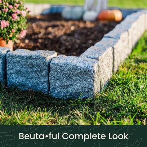 Beuta Greystone Left Turn Block Landscape Edging For Lawn And Garden ...