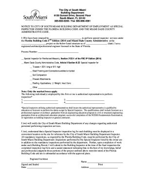 Fillable Online southmiamifl The City of South Miami Building ...