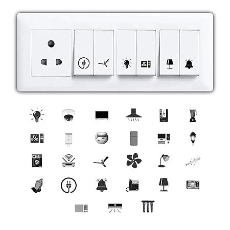 ROUSRIE Switch ID Sticker Clear Vinyl Labels for Home Office Electric ...