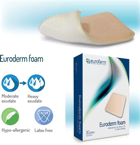 Eurofarm Euroderm Foam Wound Dressing 6 x 6 Inches – India | Ubuy