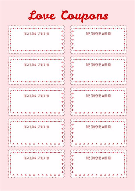 55+ Free Printable Valentine Coupon Ideas For Couples! • Sandjest Gifts
