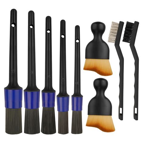 9Pcs Car Detailing Brush Set Soft Car Interior cleaning Brushes Auto Dash Duster Brush Car ...