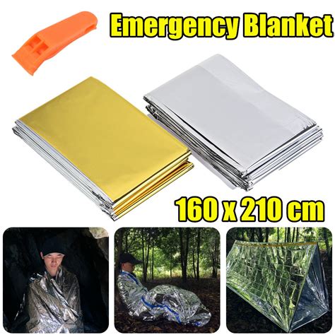 2pcs 160x210cm outdoor emergency blanket ultralight thermal blanket ...