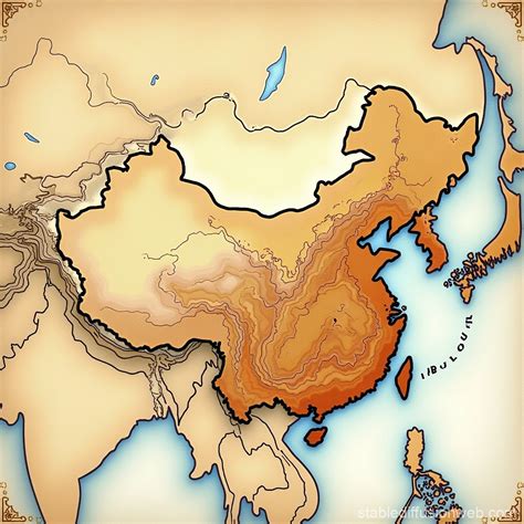 Zhou Dynasty Territorial Map in Ancient Setting | Stable Diffusion Online