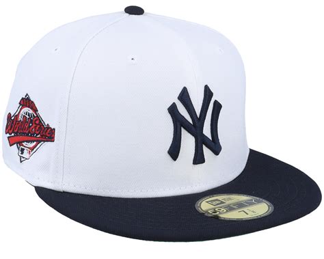 New York Yankees Launch 59FIFTY White/Navy Fitted | Hatstore.no