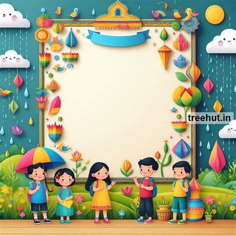 Monsoon Rains Bulletin Board Ideas, Door Posters and Classroom Activities