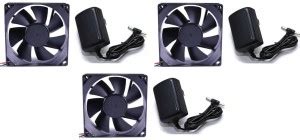 TechWiz DC FAN - 80X80X25MM (12 VOLT) Cooler with 12v/amps Adaptor SMPS ...