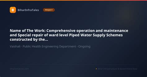 Name of The Work: Comprehensive operation and maintenance…