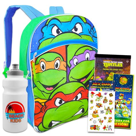 Teenage Mutant Ninja Turtles Backpack for Boys - Bundle with 16” TMNT ...