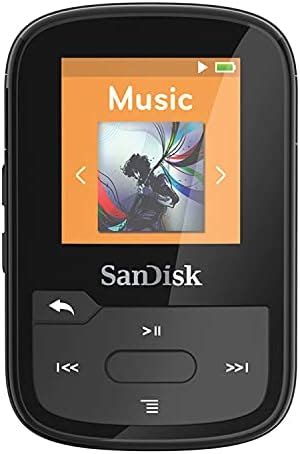 SanDisk SDMX28-016G-G46K Clip Sport Plus MP3 Player, 16GB (Black ...