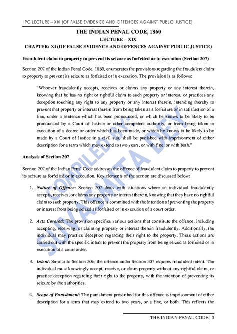 IPC C19-1 - LLB notes - THE INDIAN PENAL CODE, 1860 LECTURE – XIX ...