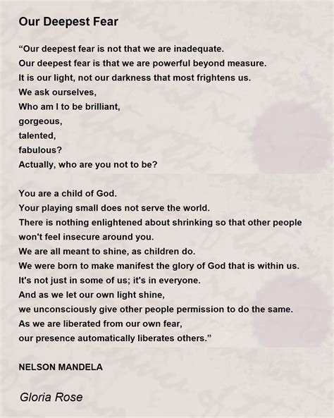 Our Deepest Fears Quote