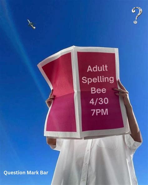 Adult Spelling Bee at Question Mark Bar