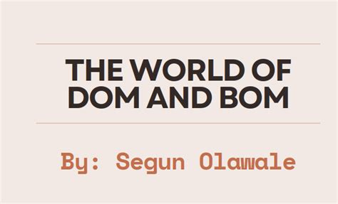 Image result for Browser Object Model Tutorial