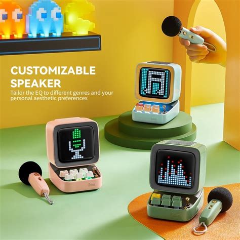 Divoom ® Ditoo-Mic Mini Karaoke Machine Pixel Art Bluetooth Speaker RG ...