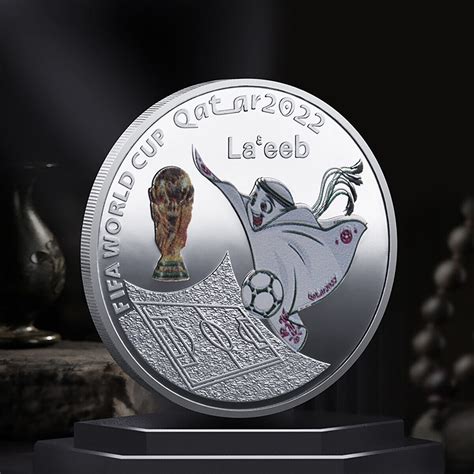 Buy 2022 Qatar FIFA World Cup Mascot La'eeb Plated Coin Football ...