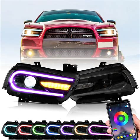 2013 Dodge Charger Headlights Upgrade (11-14) To RGB LED Animation - Wooncar