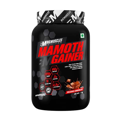 Bigmuscles Nutrition Mamoth Gainer Powder | High Protein Muscle Mass ...