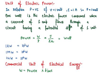 current electricity chapter important notes class10 icse