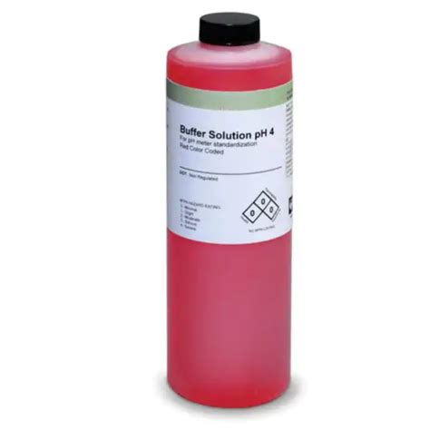 Red pH 4.0 Buffer Solution | 1000 mL (1 Liter) - Terriss Industries