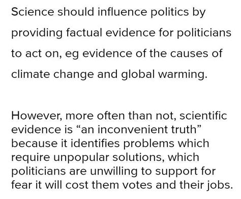 How can science influence government policies? - Brainly.in