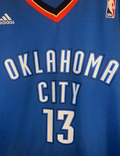 Rare Adidas James Harden OKC Thunder Basketball Swingman Jersey ...