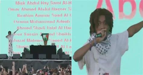 Video: Rapper displays names of children killed in Gaza, calls for ...