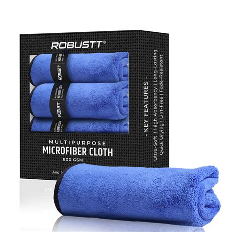 Buy Multipurpose Microfiber Cleaning Cloth (800 GSM ,Blue) – Robustt