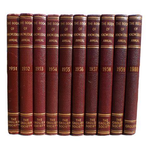 The Book of Knowledge Annual 1951-1960, 10 Volumes – alabamafurniture