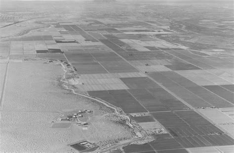 Aerial view of agriculture near Yuma and Interstate Highway 8 | Arizona Memory Project - agriculture in yuma