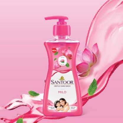 Santoor hand wash new mild 200 ml pack of 2 pc Hand Wash Pump Dispenser ...