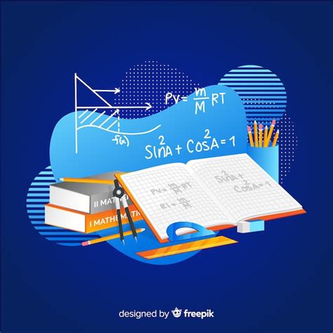 Fundo de elementos de matemática dos desenhos animados | Vetor Grátis