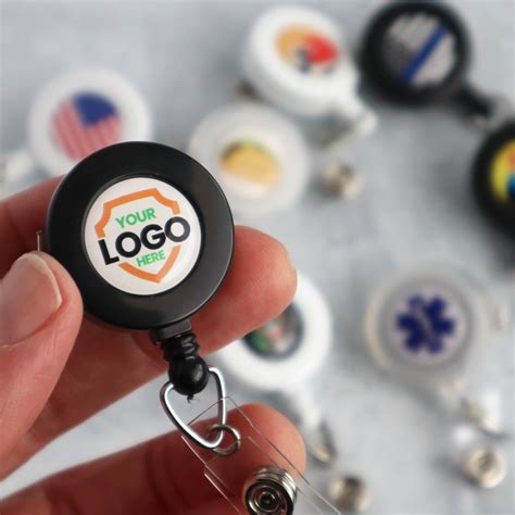 Custom Badge Reels with Swivel Spring Clip - Personalized Bulk ID Badge ...
