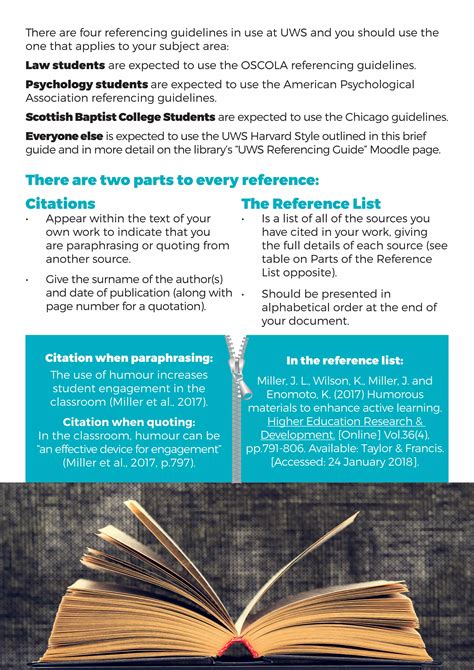 UWS Brief Guide to Harvard Referencing | PDF