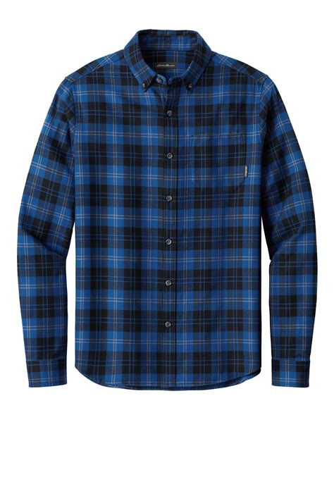 Eddie Bauer Long Sleeve Favorite Flannel Plaid Shirt | Product | SanMar