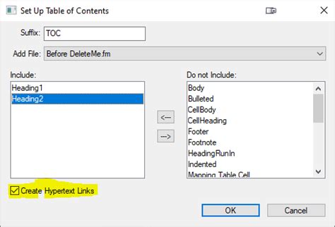 Image result for Adding a TOC in FrameMaker