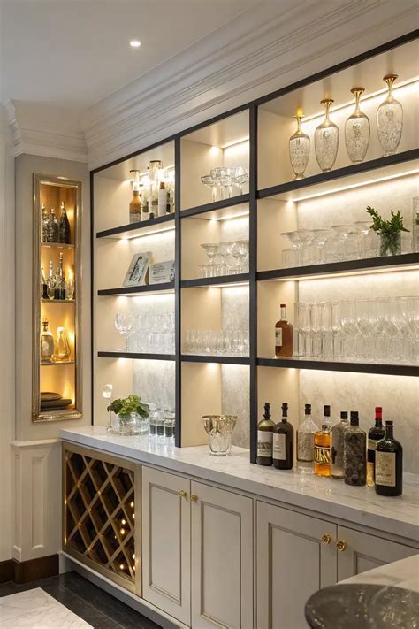 19+ Stylish Bar Shelf Ideas for Your Home | Home bar rooms, Bars for ...