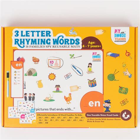 Buy Rhyming Three Letter Words Rhyming Words Flash Cards, Rhyming Words ...