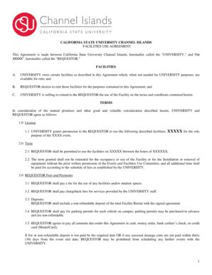 Fillable Online csuci External Events and Facilities Use Request Form ...