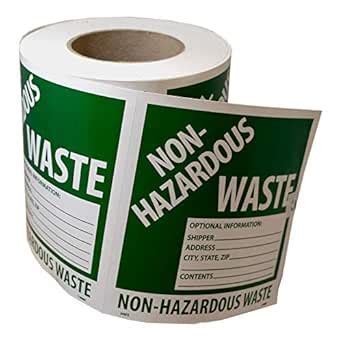 NMC HW5AL Non-Hazardous Waste Optional Information: Shipper, Address ...