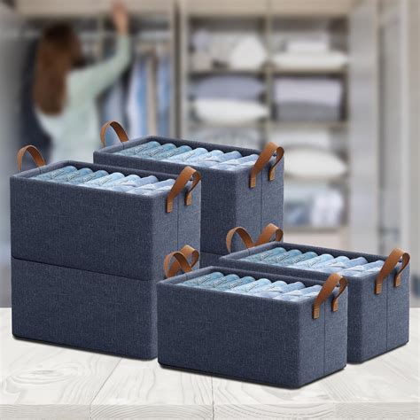 SITTELLA® Polystyrene 6 Pieces Foldable Wardrobe Organizer with Durable ...