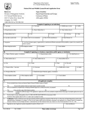 Fish And Wildlife Import Export License - Fill and Sign Printable ...
